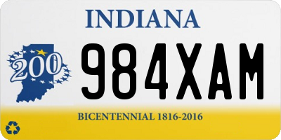 IN license plate 984XAM