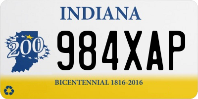 IN license plate 984XAP