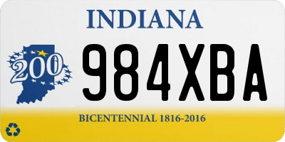 IN license plate 984XBA