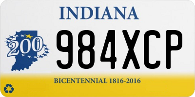 IN license plate 984XCP