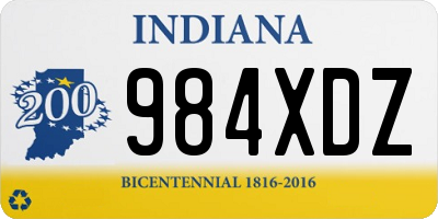 IN license plate 984XDZ