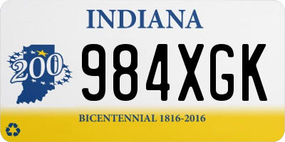 IN license plate 984XGK