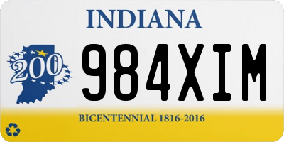 IN license plate 984XIM