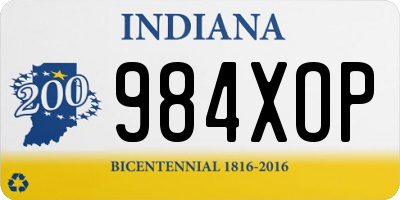 IN license plate 984XOP