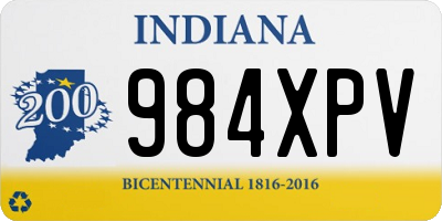 IN license plate 984XPV