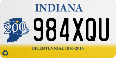 IN license plate 984XQU