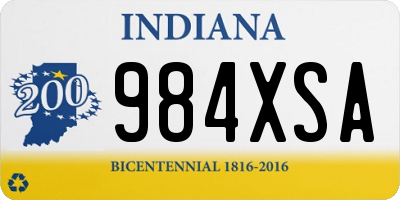 IN license plate 984XSA