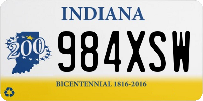 IN license plate 984XSW