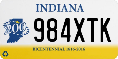 IN license plate 984XTK
