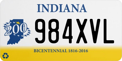 IN license plate 984XVL