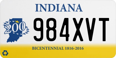 IN license plate 984XVT