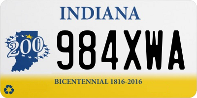 IN license plate 984XWA