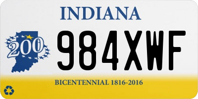 IN license plate 984XWF