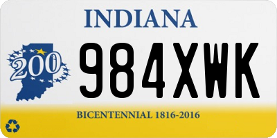 IN license plate 984XWK