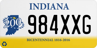 IN license plate 984XXG