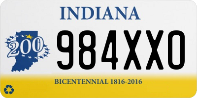 IN license plate 984XXO