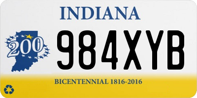 IN license plate 984XYB