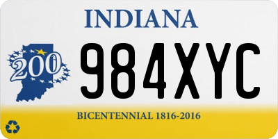 IN license plate 984XYC
