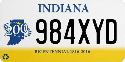IN license plate 984XYD