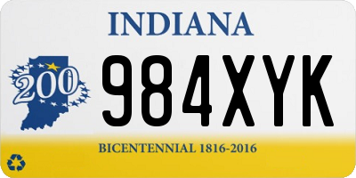 IN license plate 984XYK