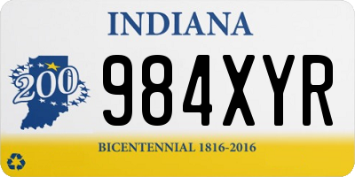 IN license plate 984XYR