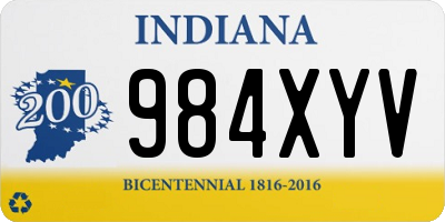 IN license plate 984XYV