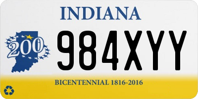 IN license plate 984XYY