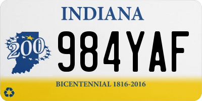 IN license plate 984YAF