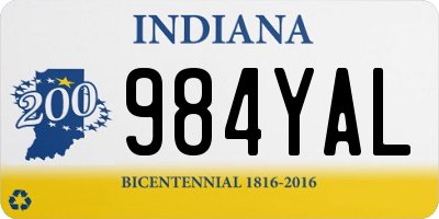 IN license plate 984YAL