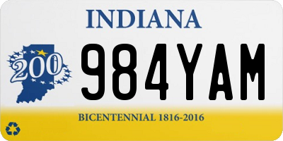 IN license plate 984YAM