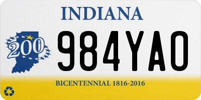 IN license plate 984YAO