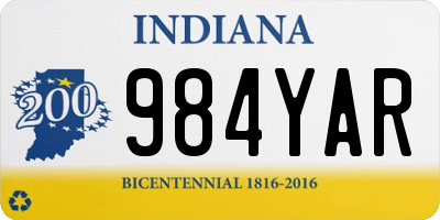 IN license plate 984YAR