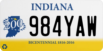 IN license plate 984YAW