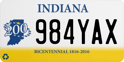 IN license plate 984YAX