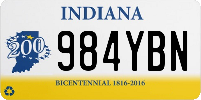 IN license plate 984YBN