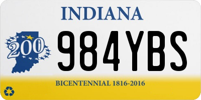 IN license plate 984YBS