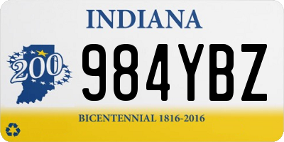 IN license plate 984YBZ