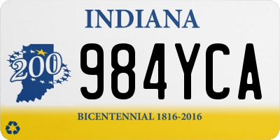 IN license plate 984YCA