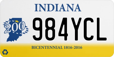 IN license plate 984YCL