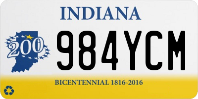 IN license plate 984YCM