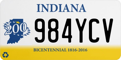 IN license plate 984YCV