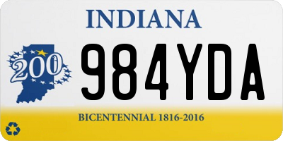 IN license plate 984YDA