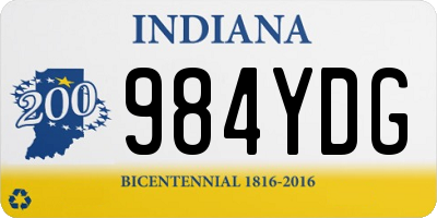 IN license plate 984YDG