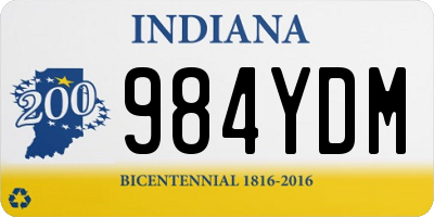 IN license plate 984YDM