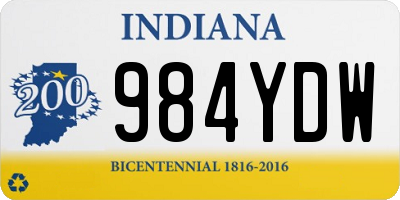 IN license plate 984YDW