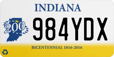 IN license plate 984YDX