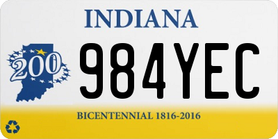 IN license plate 984YEC