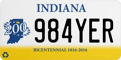 IN license plate 984YER