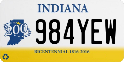 IN license plate 984YEW