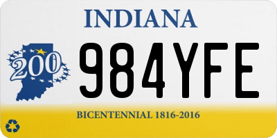 IN license plate 984YFE